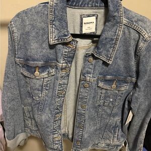 NWT Sonoma Washed Blue Denim Jacket